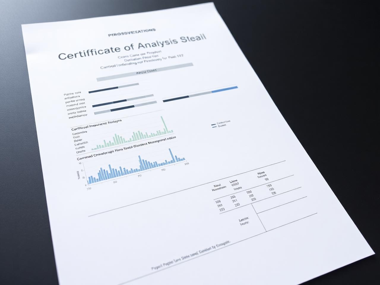 Certificate of Analysis with HPLC chromatograms